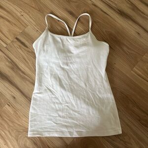 NOT FOR SALE! 
lululemon athletica White Double-Strap Camisole